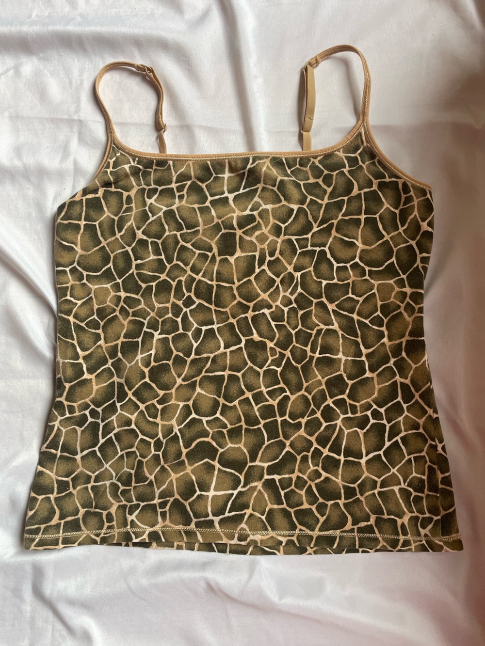 True Vintage Victoria's Secret Jan 2000 Giraffe Print Cami Tank Top - Large, Y2K